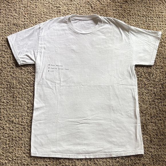 Post Malone Twelve Carat Tour VIP Butterfly Graphic T Shirt medium - Picture 2 of 6